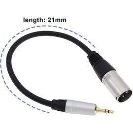 LYSAIMG 3.5mm to XLR Adapter Cable,Gold Plated Zinc Alloy Shell 3.5mm Mono Male to 3PIN XLR Male PVC Exterior Adapter Cable Electrical Accessories for Phone MP3,Player Laptop(0.3M)