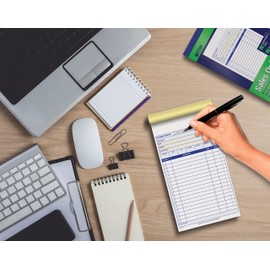 Better Office Products Sales Order Books, 3 Pack, 2-Part Carbonless (White/Canary Yellow), 4-1/8 x 7-3/16 inches, 50 Sets per Book, 150 Total Sets, 3 Books