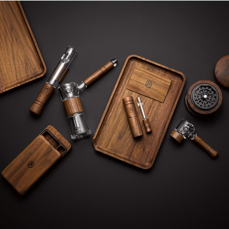 Marley Natural American Black Walnut Rolling Tray (Small)