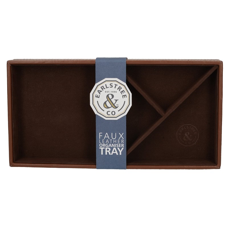 Creative Tops Earlstree and Co Men Organiser Tray, Faux Leather,