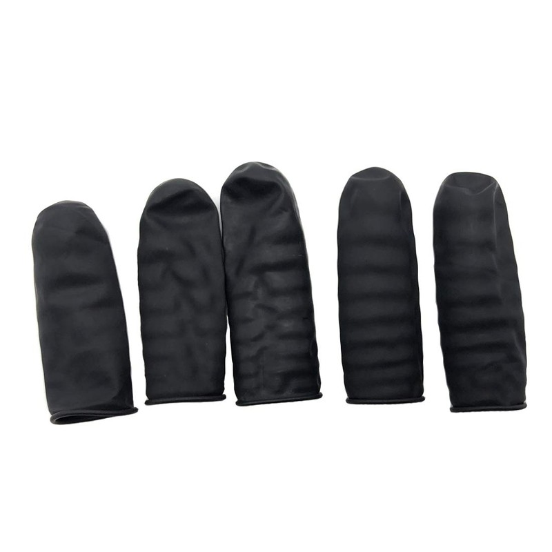 ESD Finger Cots, Black Color, 4 Mil Thick, Medium(Pack of