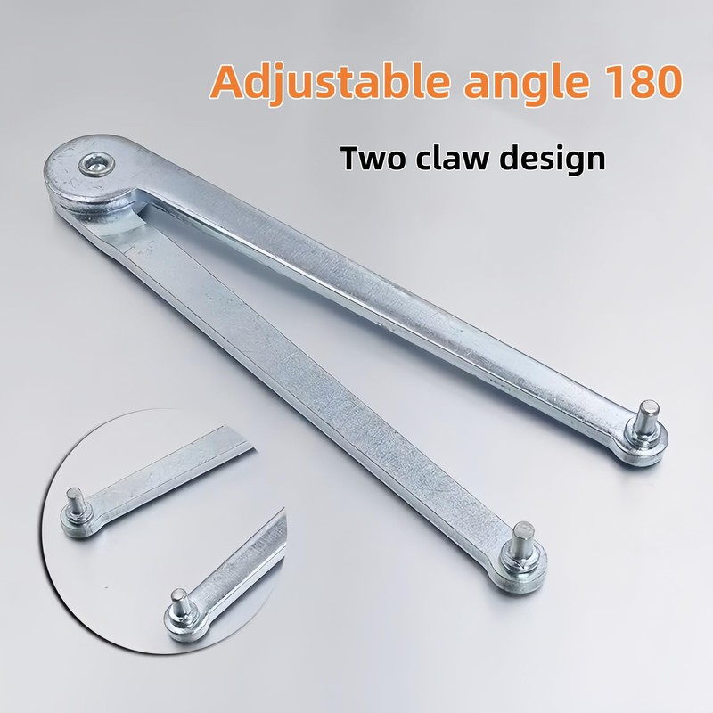 Adjustable Pin Spanner Wrench, Angle Grinder Locknut Tool for Backing