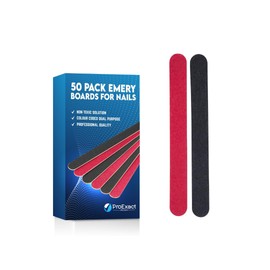 50 Pack Professional Podiatry Emery Boards for Nails – Reinforced, Durable & Lightweight – Dual Grit Precision Nail Buffers | Acrylic, Gel & Natural Nails