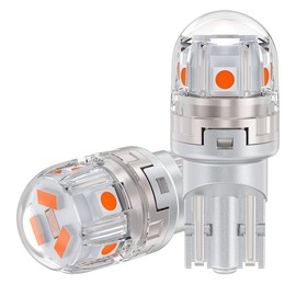 XSETA T10 LED Red Super Bright Built-in Canceller Position/License Lamp/License Plate Lamp/Room Lamp High Durability Non-Polar 3030+3014 ED Element DC 12V-24V 2.7W (2-Piece)