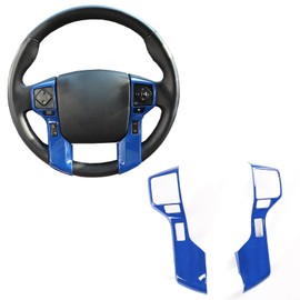 3+3 Holes Car ABS Center Console Button Molding Trim Frame,for Tacoma 2016 2017 2018 2019 2020 2021 2022 2023 Tundra Sequoia 2018 2019 2020-2022 Center Console Button Protected Frame (Blue)