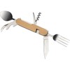 notrash2003 Multi-functional Folding Metal Camping Cutlery Set with Wooden Handle