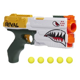 NERF Rival Kronos XVIII-500 Blaster, Bleach Road, 5 Nerf Round, Spring Action, 90 FPS Speed, White Color Design, Ages 14+