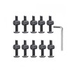 cSeao 10-Pack M6 25mm Black Hex Drive Socket Cap Screws