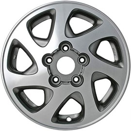 Multiple Manufactures ALY69348U10 Silver Wheel with Machined and Meets All Federal Motor Safety Standards (15 x 6. inches /5 x 114 mm, 0 mm Offset)