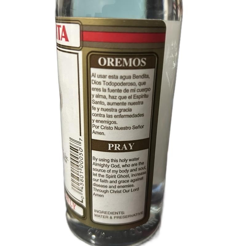 Blessed Holy Water (Agua Bendita) 8 fl.oz 236 ml -