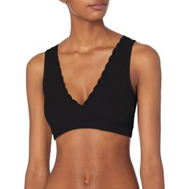 Lamaze - Brasier para Mujer para Maternidad Durante la Noche de Lactancia con Banda Ancha para el Hombro, Negro, XXL