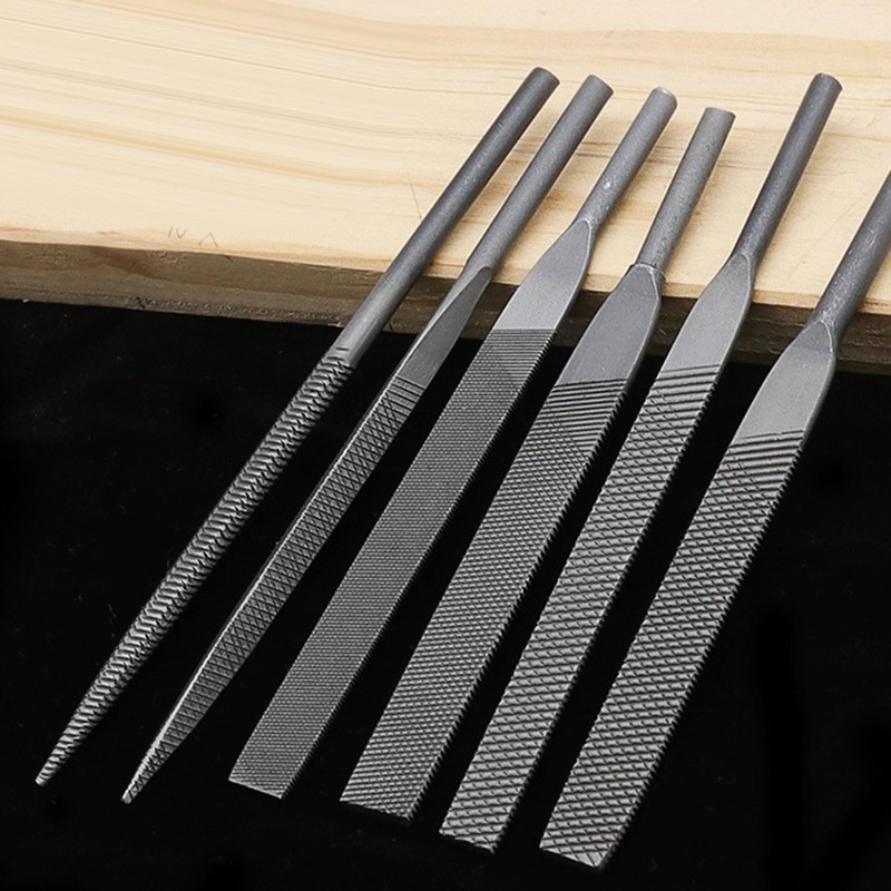 Holzraspelfeile, Stahl, Handfeile, runde Raspel, halbrund, flache Nadelfeile, Holzraspel zum