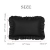 PiccoCasa Brushed Ruffle Pillowcases 2 Pack, Soft Breathable Pillow Covers