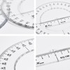 2 PCS 360 Full Circle Protractor, 15cm Plastic Math Measuring