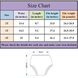 Skhls Baby Toddler 4 Layer Assortment Cotton Training Pants (3T, 8pcs Girls)