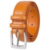 Gelante Men's Classic Genuine Leather Dress Belt With Double Loop