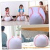 Ipetboom Portable Baseball Shaped Plush Storage Bag Organizer with Seating