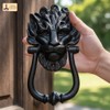 SaKeGa Mystic Colonial Medieval Cast Iron Lion Head Door Knocker