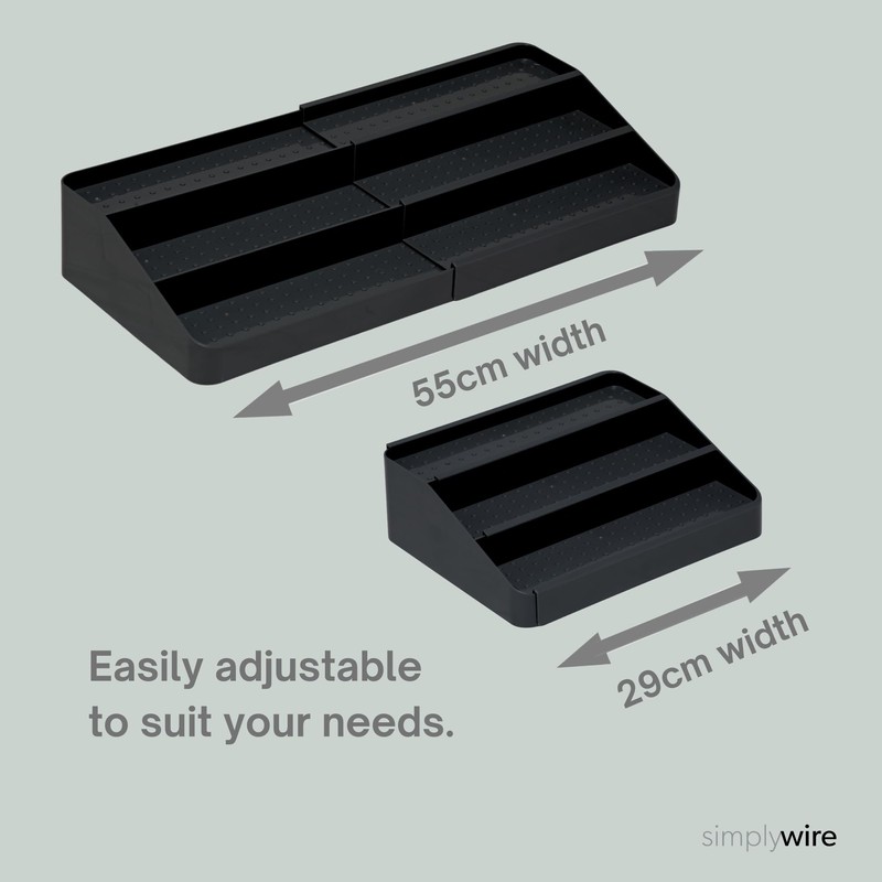 simplywire – Expandable 3 Tier Spice Rack – Kitchen Cupboard