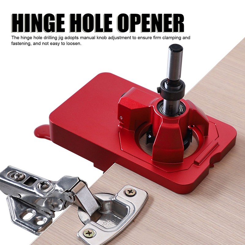 Hinge Hole Opener Aluminum Alloy Hinge Drilling Jig Cabinet Door