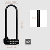 Kurtzy Combination Long Shackle Padlock - Long Gate Lock for