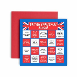 Huxters Funny Christmas Card – Christmas Bingo – Christmas card for him and her men women British Christmas Traditions (British Christmas)