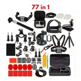 Unbranded Accessories Kit for Gopro Hero 12 11 10 9 8 7 6 Black Tripod for Action Camera - 77 in 1
