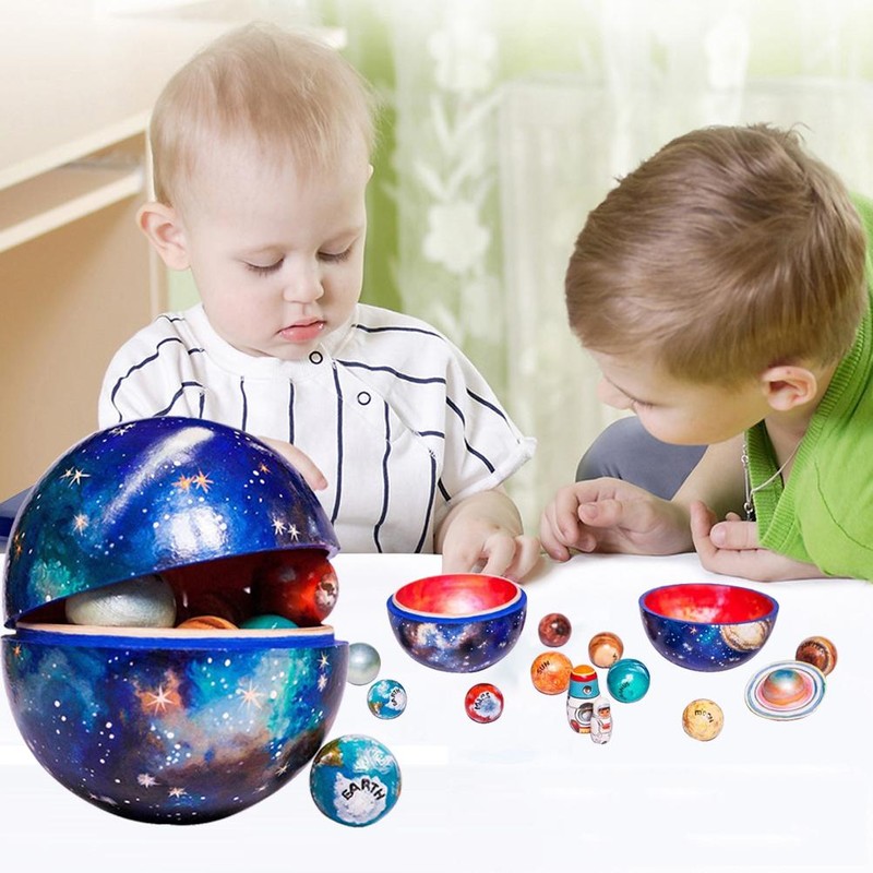 Solar System Model Ball Kit Wooden Solar System Ball Planet