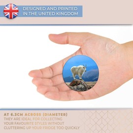 Destination Vinyl ltd Magnet for Refrigerator, Fridge - Cute Beautiful Mountain Goat for Office, Cabinet and Whiteboard, Magnetic Stickers, 12619