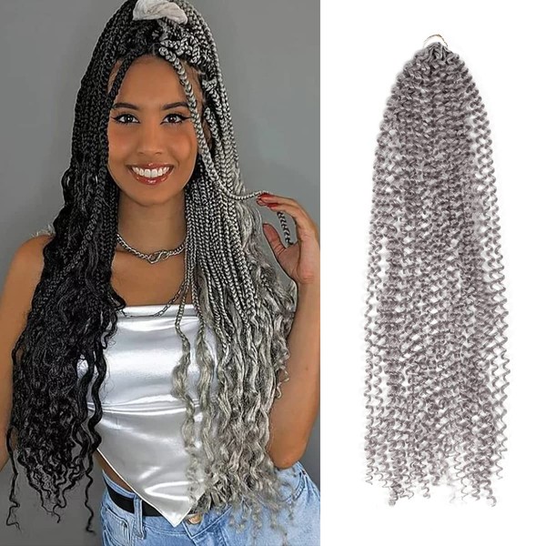 AU-THEN-TIC Water Wave Crochet Braids Hair, 32 Inch, 6 Packs,