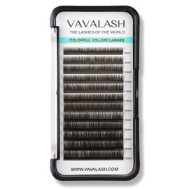 VAVALASH Ombre Colored Lash Extension 0.07 Thickness DD Curl Black Gradient Yellow Individual Premium Eyelash Extensions Volume Lash Extension (Black Gradient Yellow 0.07 DD, 13-20mm)