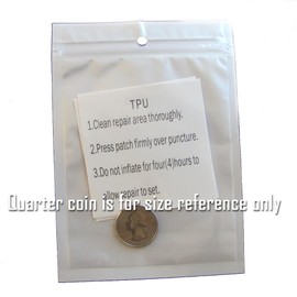 eQualle Adhesive Repair Seal Bond Waterproof TPU Patches - Swimming Pool air Bed Pack of 2