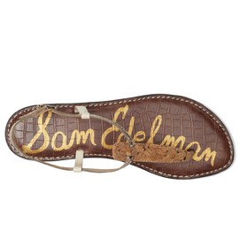 Sam Edelman Women's Gigi Flat Sandal, Cork/Python Multi, 8.5