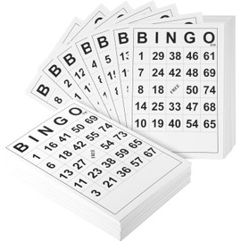 60Pcs Bingo Paper Game Cards, Family Bingo Game Card, Bingo Cards with Unique Numbers, Gaming Supplies for Rooms, Parties, Family Fun