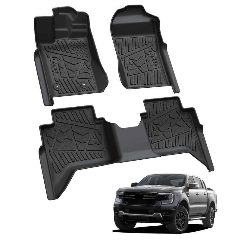LASFIT Floor Mats for Ford Ranger 2026 2025 2024 SuperCrew