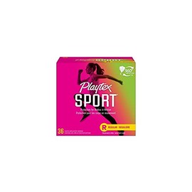Playtex Tampons Sport Regular Unscented 36 Count (2 Pack)