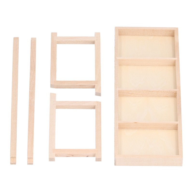 Doll House Shelf Display Racks 1:12 Miniature Wooden Stand Shelf