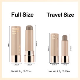 Erinde Cool Toned Contour Stick for Fair Skin, Large Capacity Grey Brown Cream Contour Makeup Stick, Smooth Blendable Matte Bronzer, Waterproof & Long Lasting Face Shaping Nose Contouring Sticks