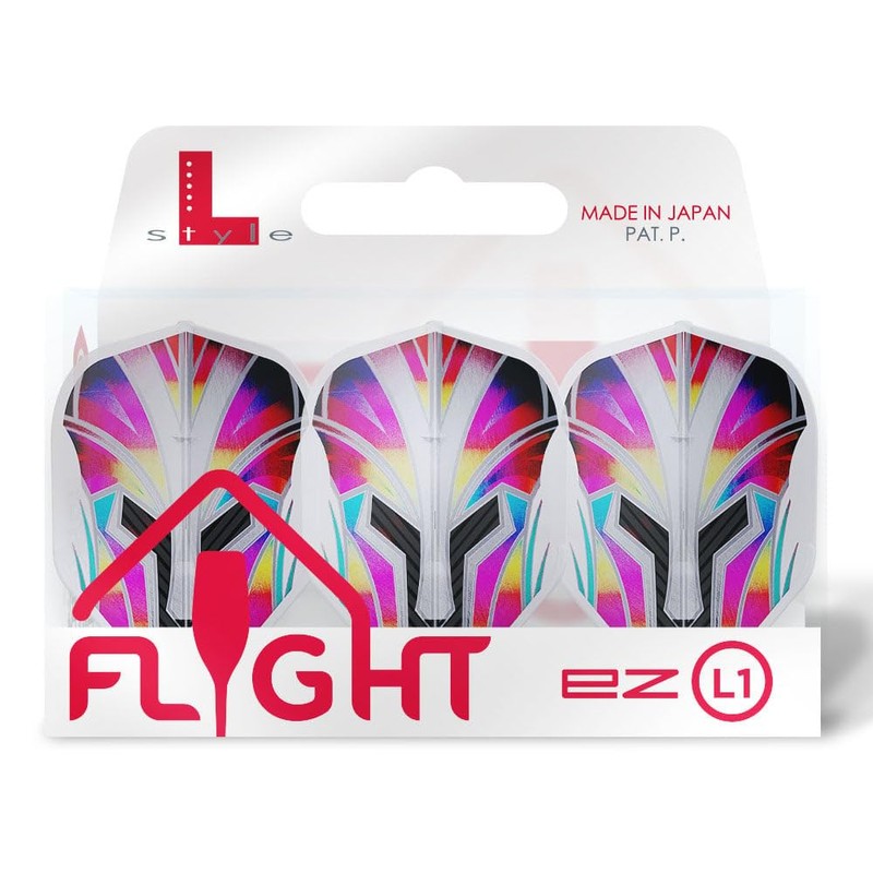 LSTYLE EZ L1 Prime Series Rainbow Clear White Dart Flights