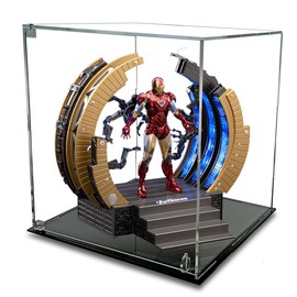 THE DISPLAY BOX CO | Caja de Acrílico Exhibición Vitrina Transparente Display de Acrilico Exhibidor para Colecciones de Figuras de Acción con Puerta (20x20x20cm)