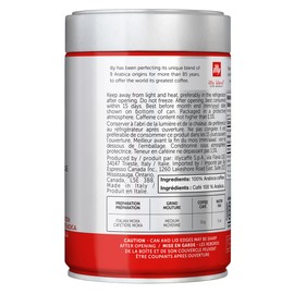 illy Ground Coffee Moka - 100% Arabica Flavored Coffee Ground - Rich Aromatic Coffee Grounds Profile – Classico Medium Roast - Notes of Caramel, Orange Blossom & Jasmine - No Preservatives – 250g