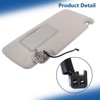 Silscvtt Passenger Side Sun Visor with Mirror and Light Gray