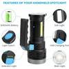 Wrrozz LED Flashlight High Lumens USB Rechargeable Flashlight for Camping,