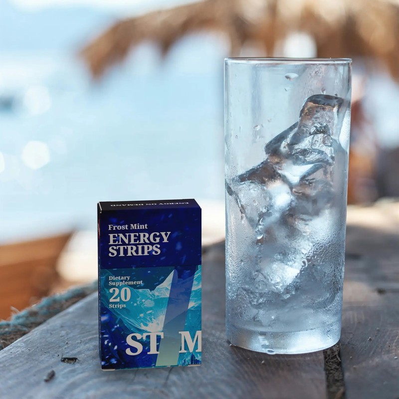STIM Frost Mint Energy Strips (20 Boosts) | Fast, Convenient