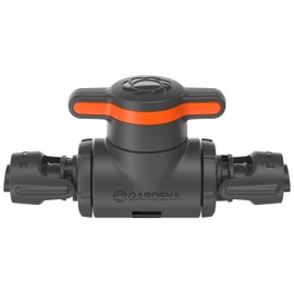GARDENA Micro-Drip-System Control and Shut-off Valve 13 mm (1/2 inch): Simple pipe shut-off and continuous water flow control, accessories for connecting pipes and irrigation lines (13207-20)