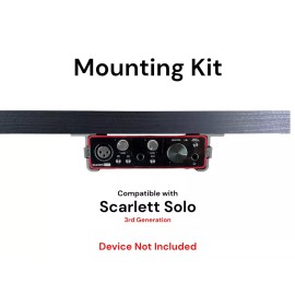 Iron Prints Desk Mount Kit for Focusrite Scarlett Solo (3rd Gen) - Under Desk Mount Brackets - White