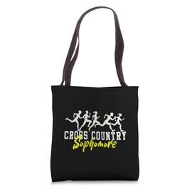 Cross Country Sophomore with Cross Country Runners Graphic Tote Bag