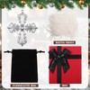 Hicarer 1 Set Metallic Cross Tree Ornaments with Christmas Gift