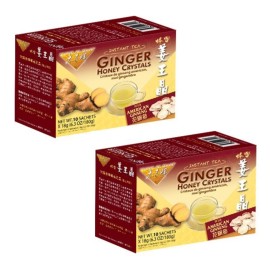 Prince of Peace Instant Ginger Honey Crystals 30 Sachets 2 Pack Caffeine Free