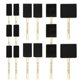 XDT Foam Paint Brushes 15Pc Set, Sponge Paint Brushes for Staining, Crafting & Painting- Durable Foam Brushes and Sponge Brushes Set